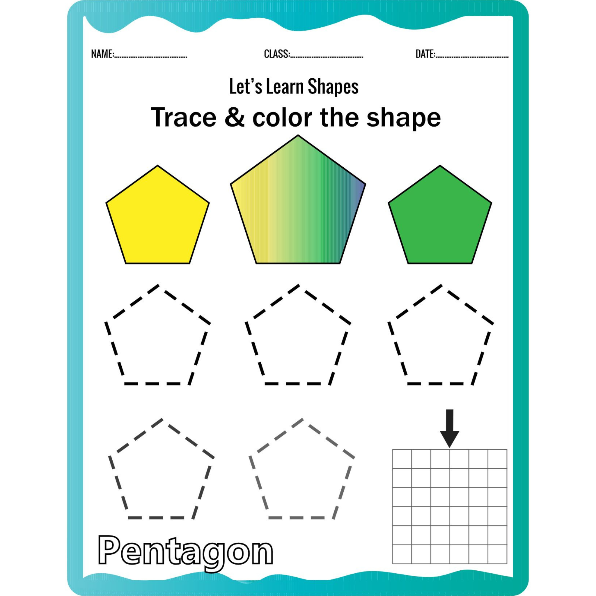 Shapes Activity Book Trace and Color