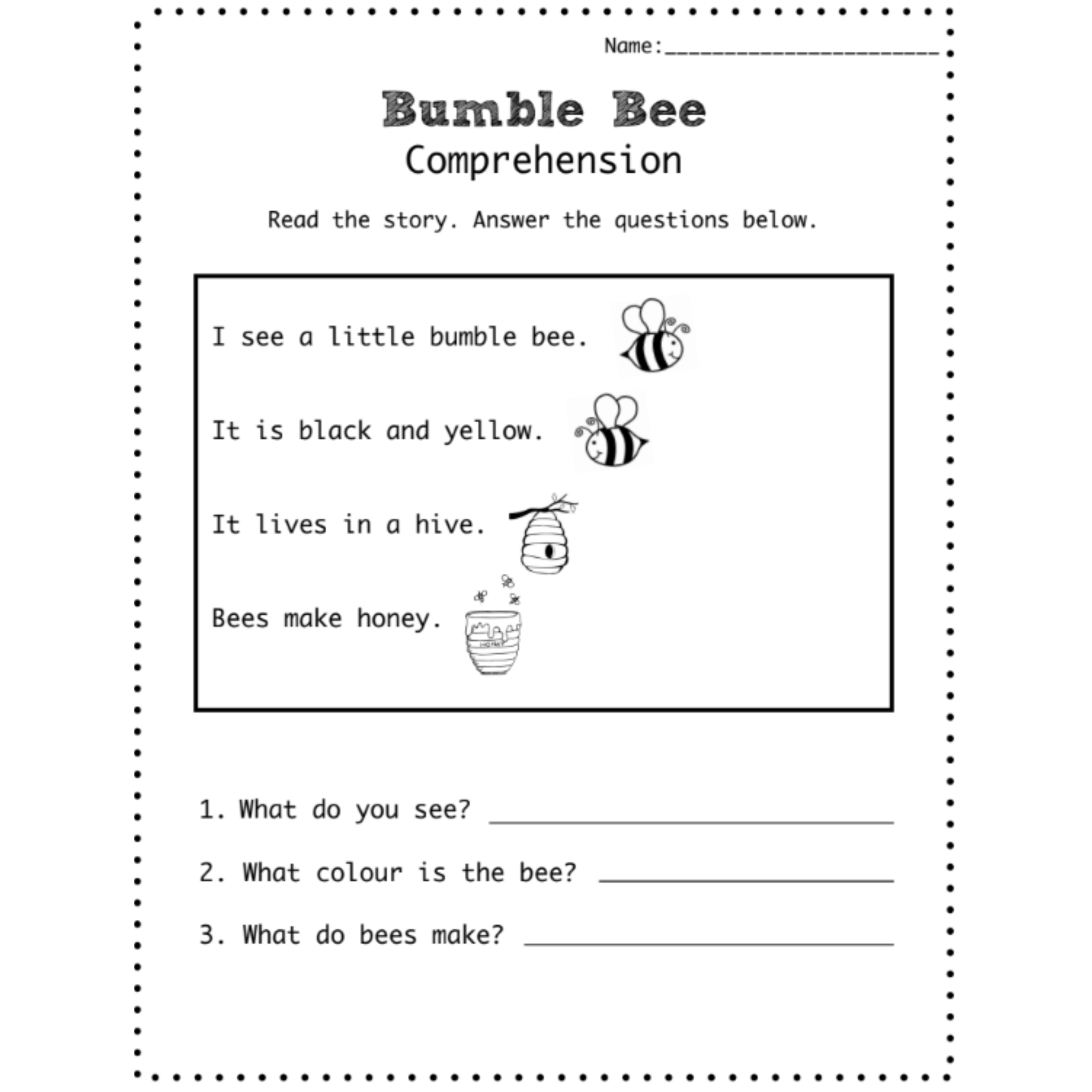Short Animal Comprehension Stories