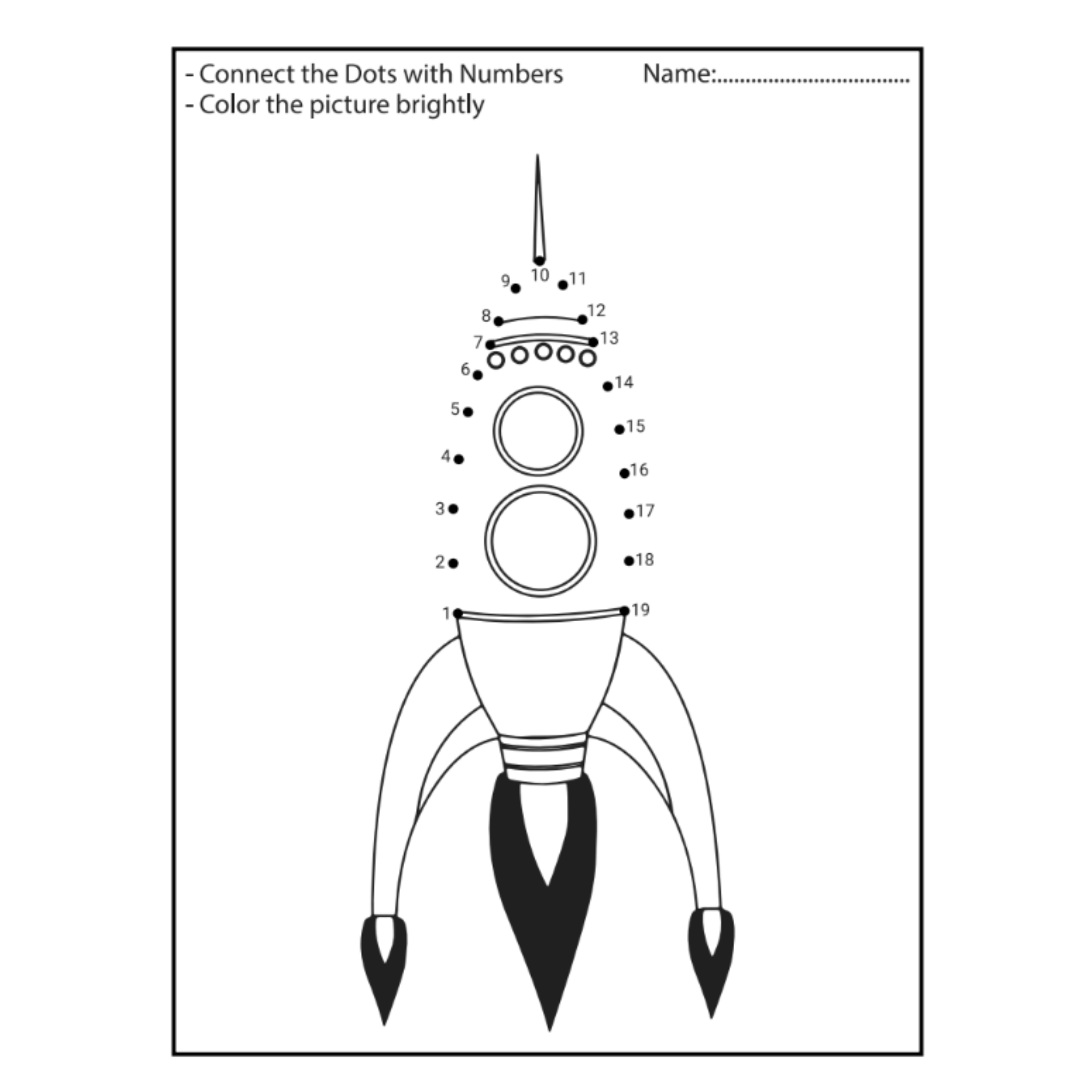 Space Coloring and Dot to Dot Activity Book