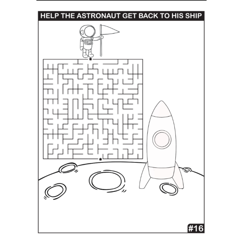 Space Word Search and Maze Activity Book