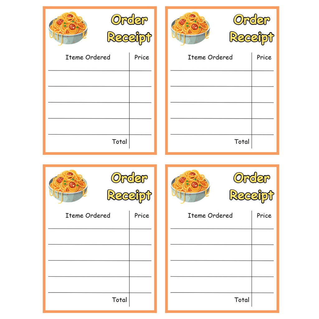 Spaghetti Restaurant Dramatic Play Pack