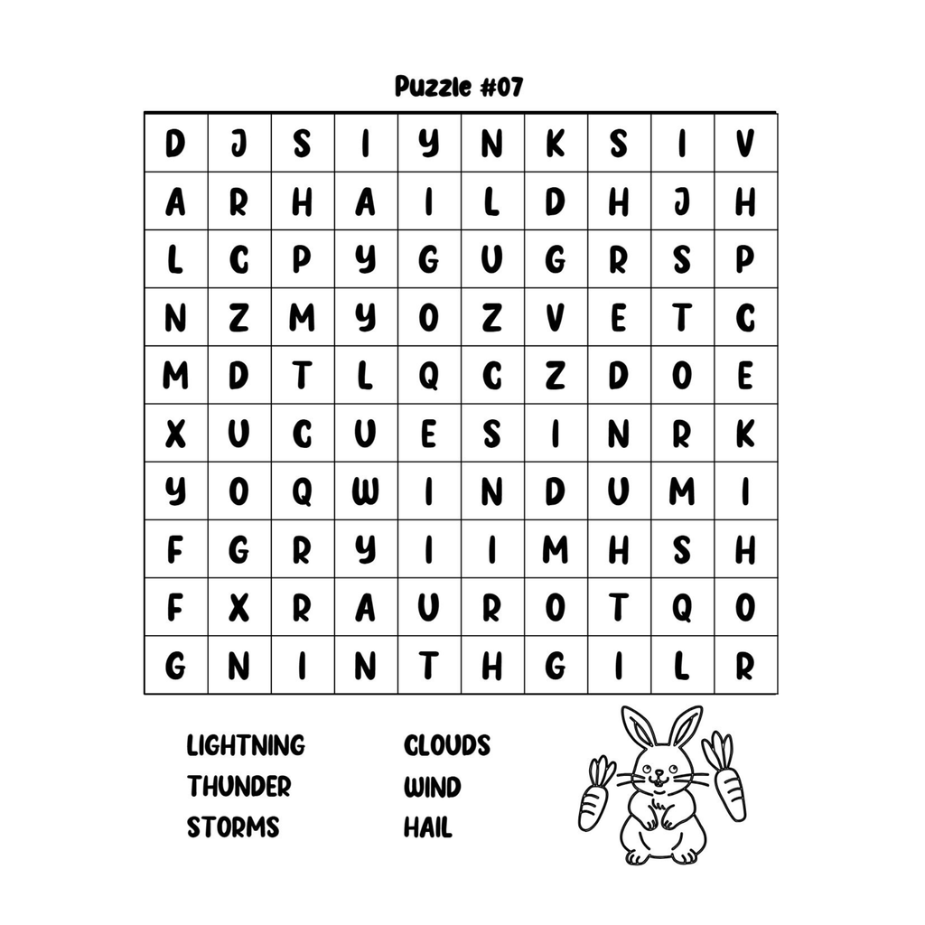 Spring Word Search Book for Kids