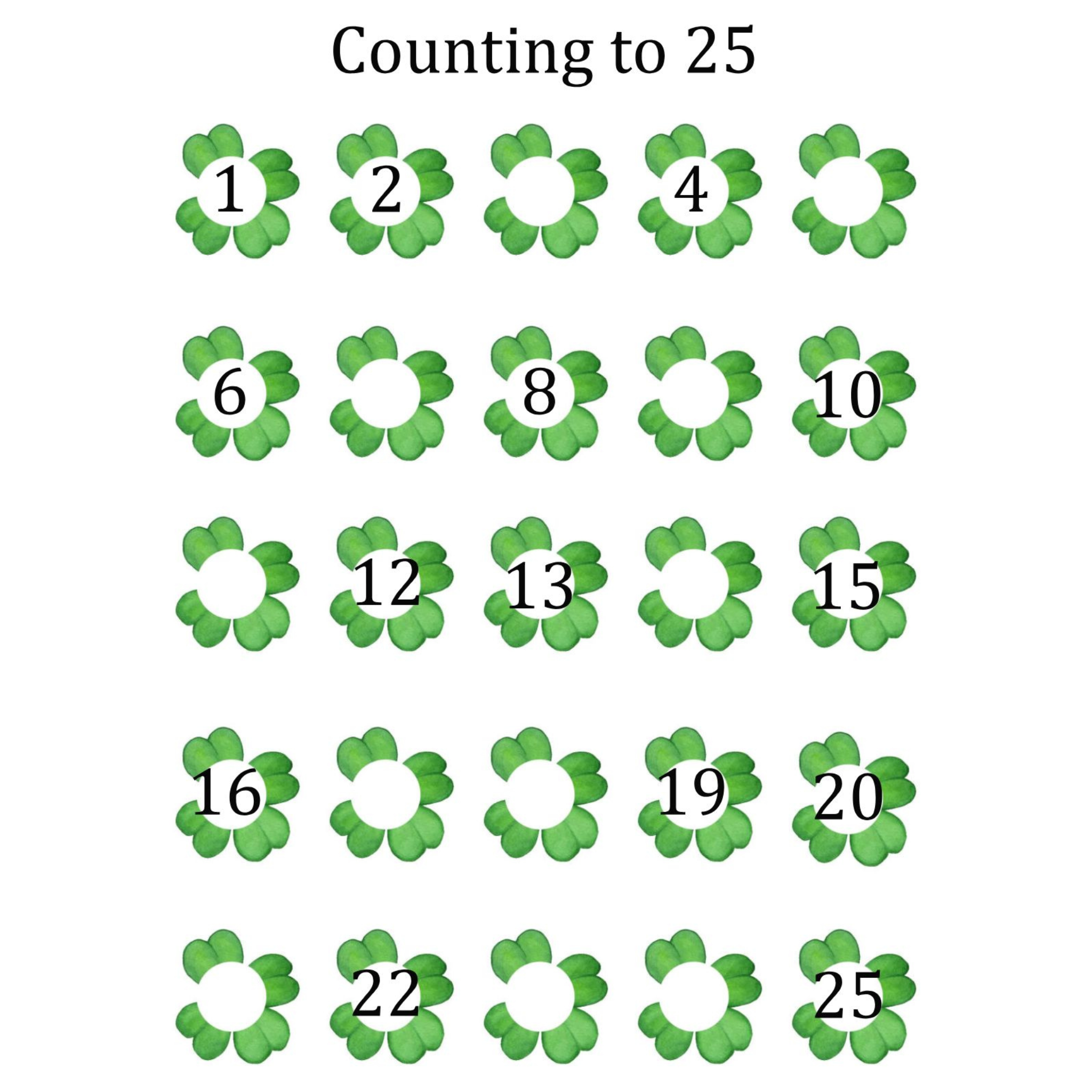 St. Patrick's Day Addition Subtraction Counting Worksheets
