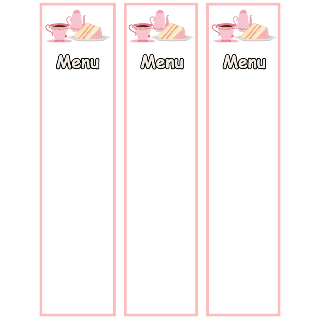 Tea Party Printable Decor and Menu Pack