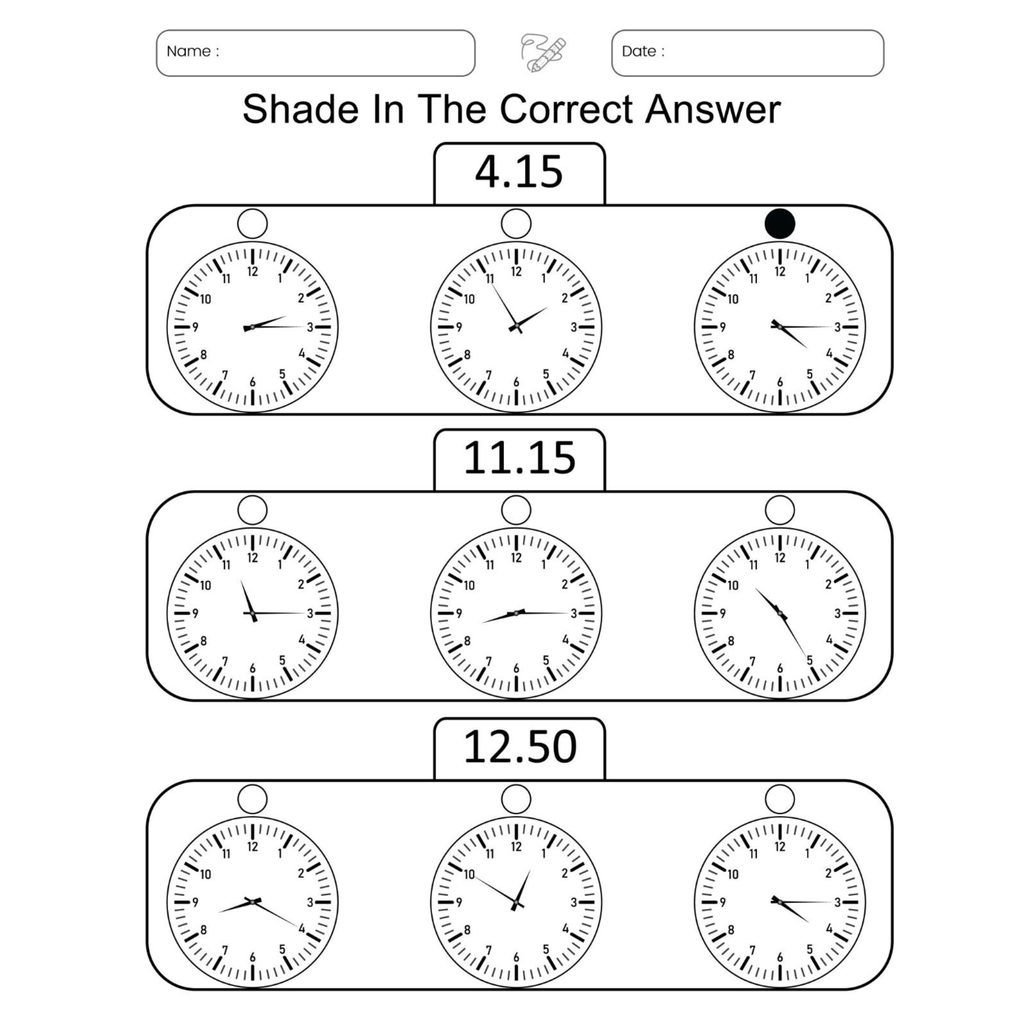 Telling Time Worksheets 120 Page Workbook