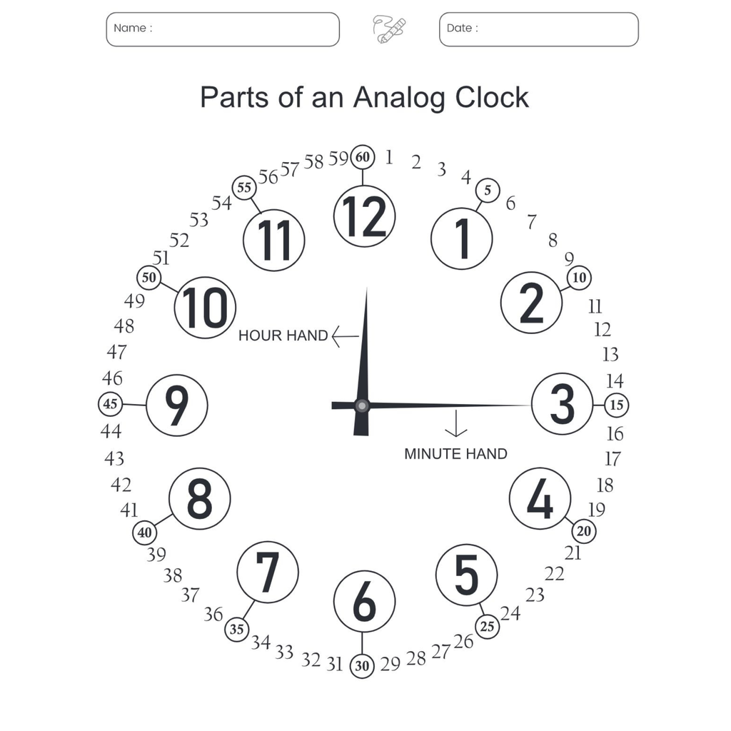 Time Learning Clock Workbook