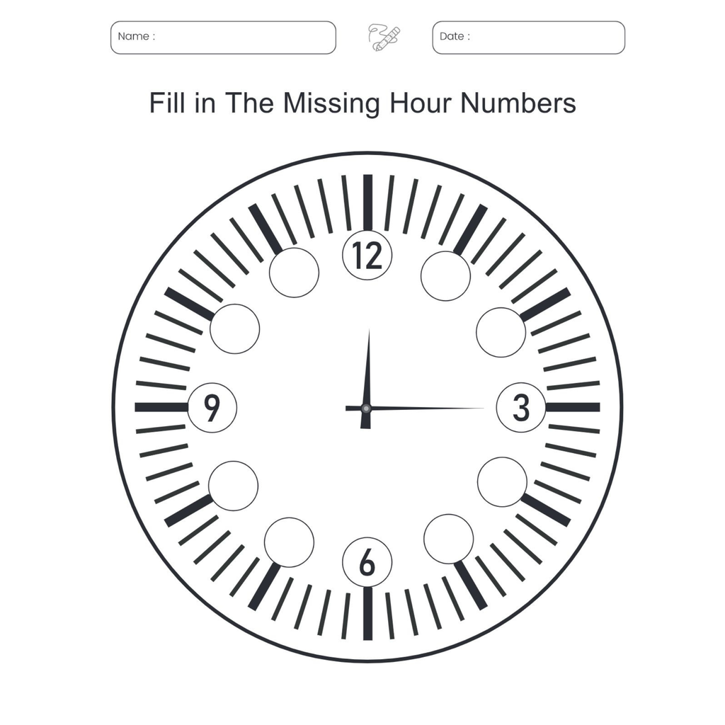 Time Learning Clock Workbook
