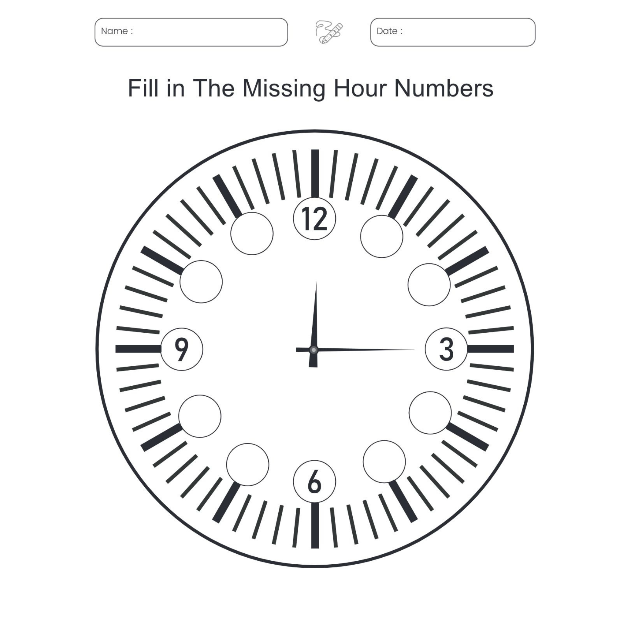 Time Learning Clock Workbook
