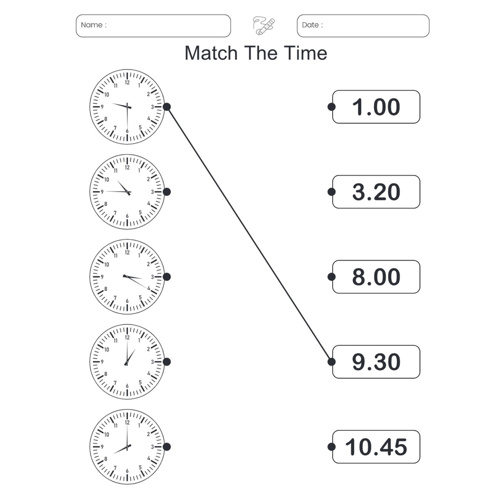 Time Learning Clock Workbook