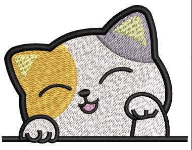 Cat Face Embroidery Design