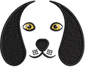 Dog Face Embroidery Design