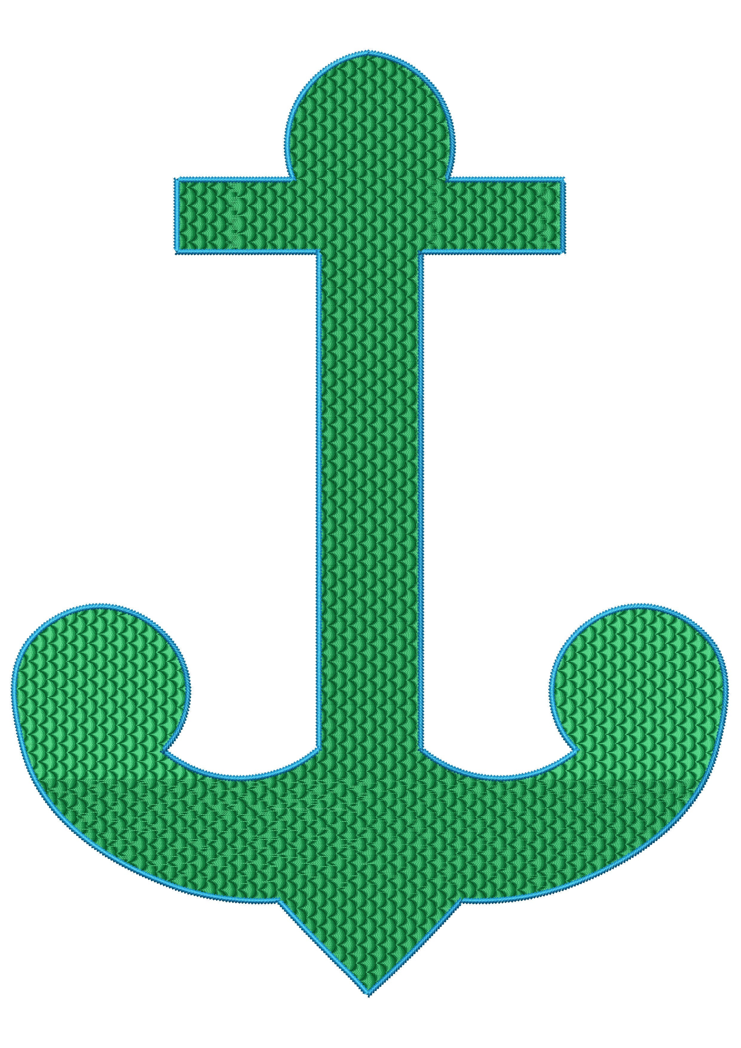 Big Anchor Embroidery Design