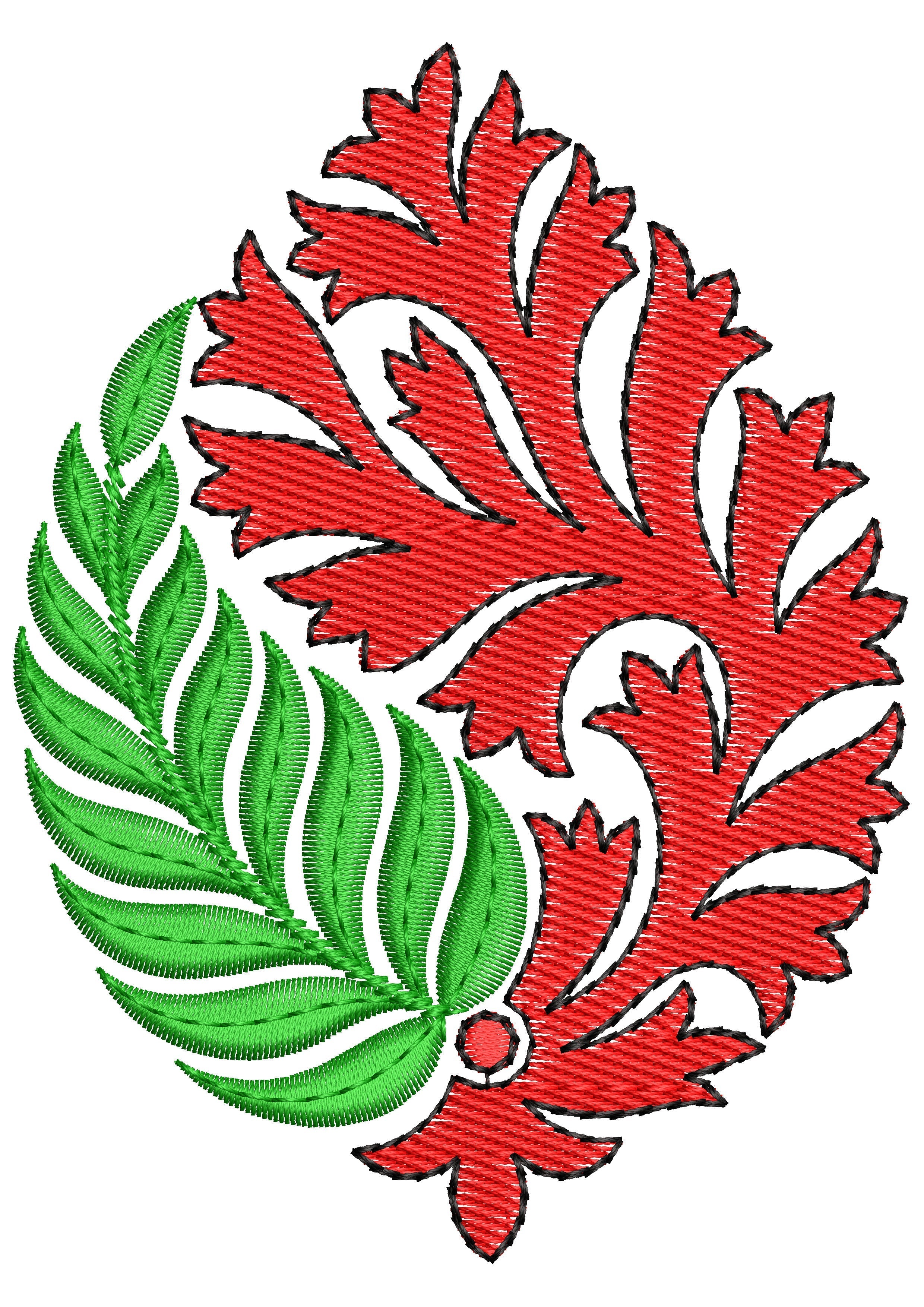 Leaf Type Embroidery Design