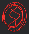 Red Circle Art Embroidery Design