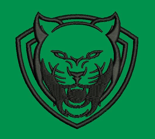 Panther In Black Embroidery Design