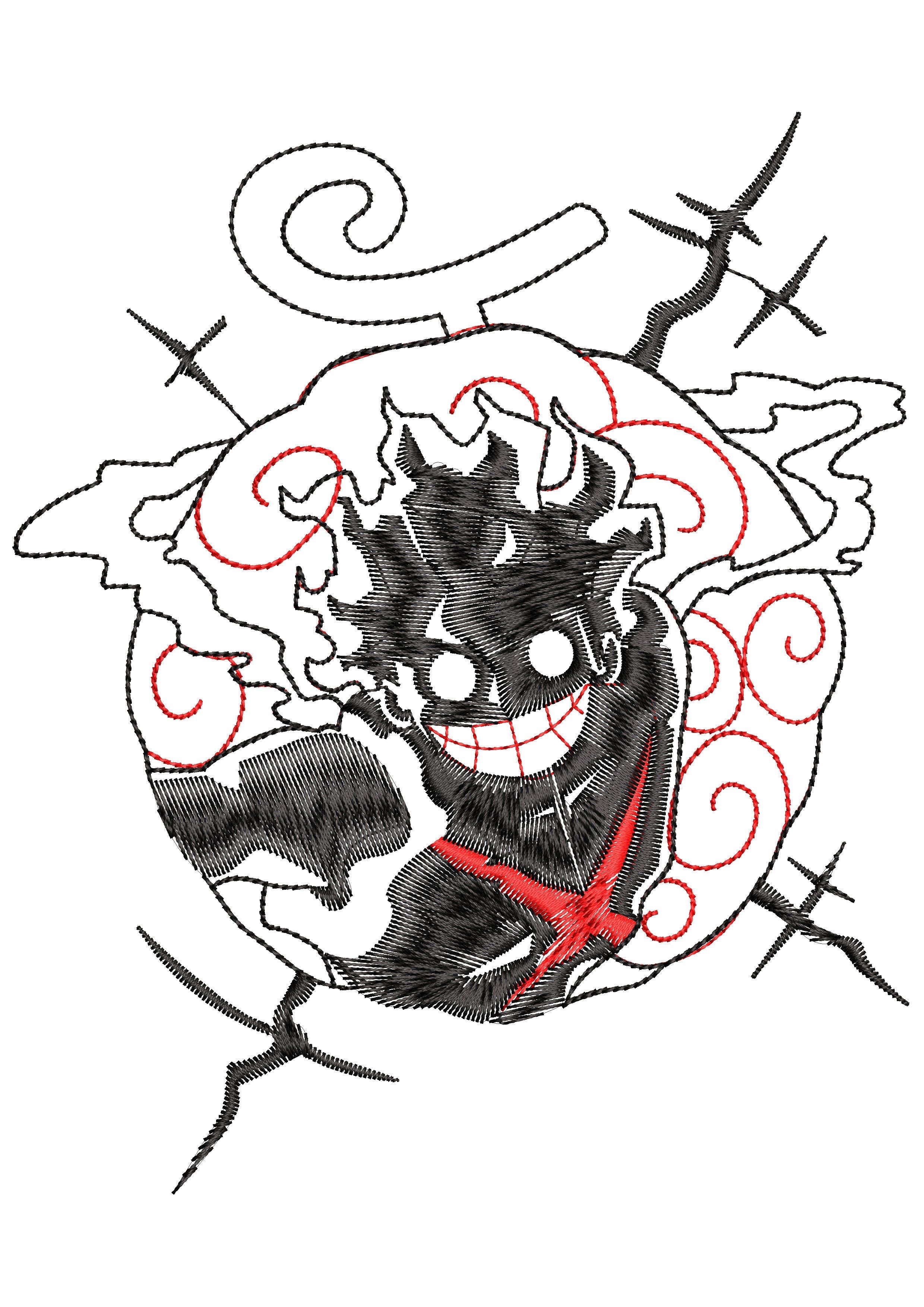 Ghost Embroidery Design