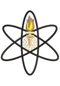 Science Flame Embroidery Design