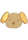 Innocent Puppy Head Embroidery Design