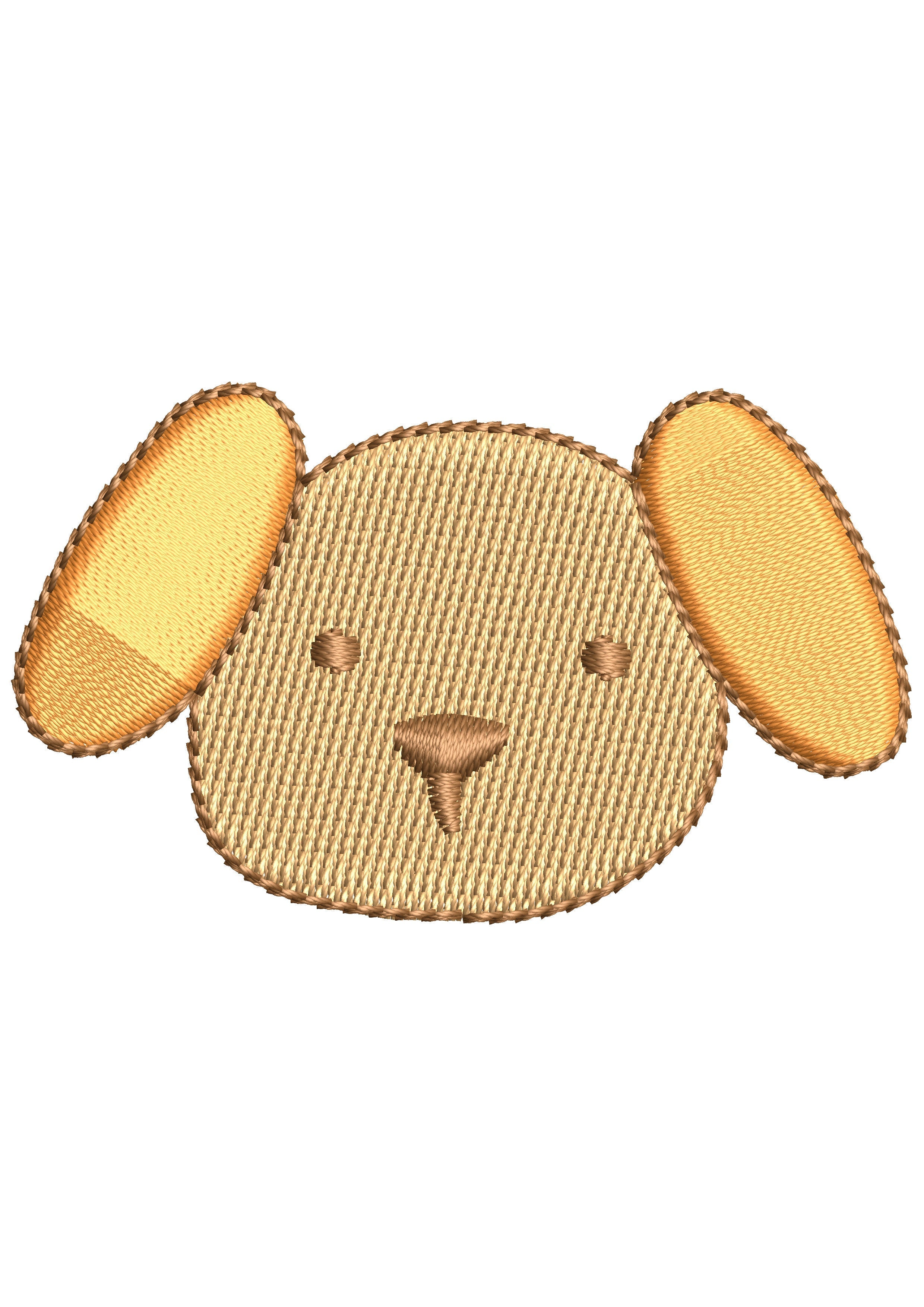 Innocent Puppy Head Embroidery Design