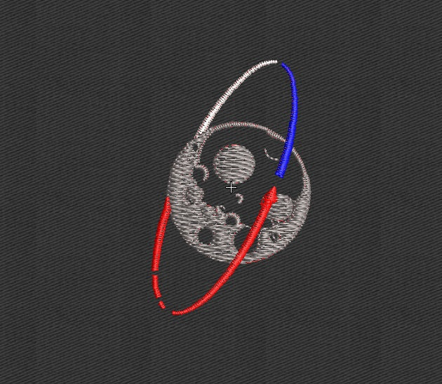 Moon Embroidery Design