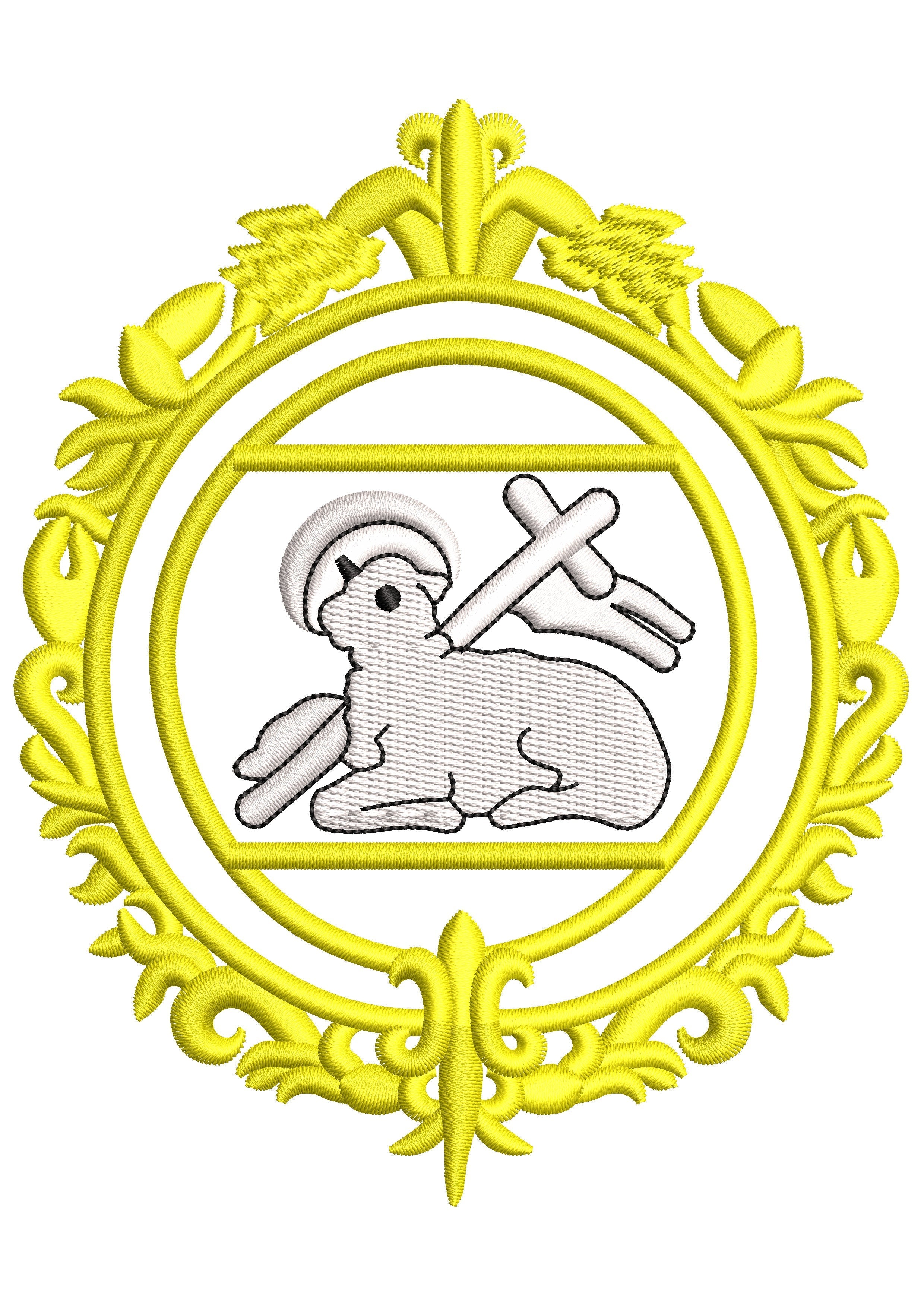 Lamb Gold Embroidery Design