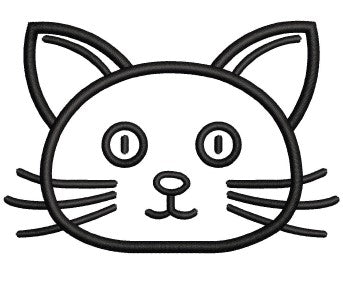 Cat Face Embroidery Design