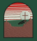 Cross Landscape Scene Embroidery Design