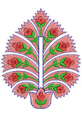 Asian King Embroidery Design