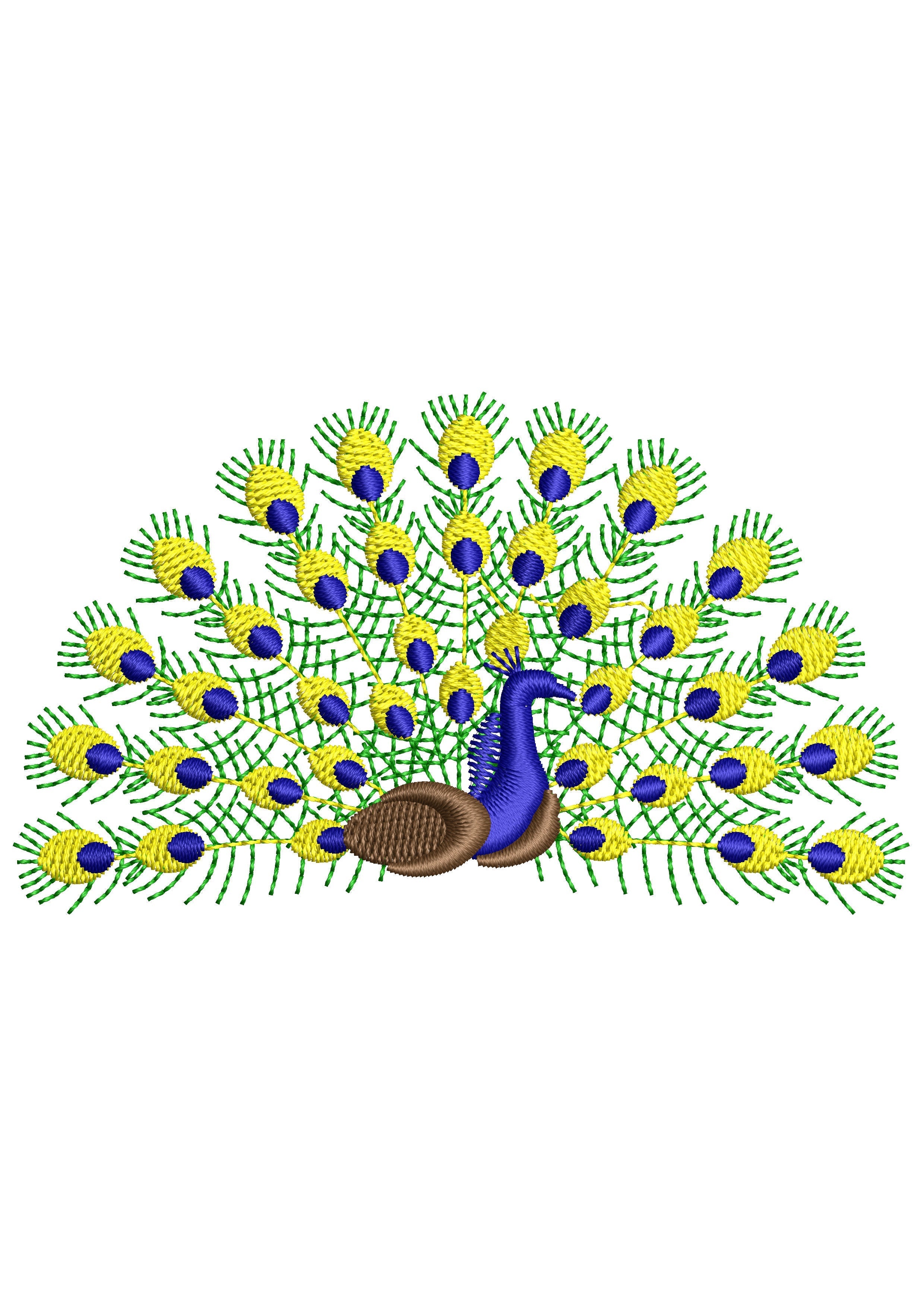 Peacock Embroidery Design