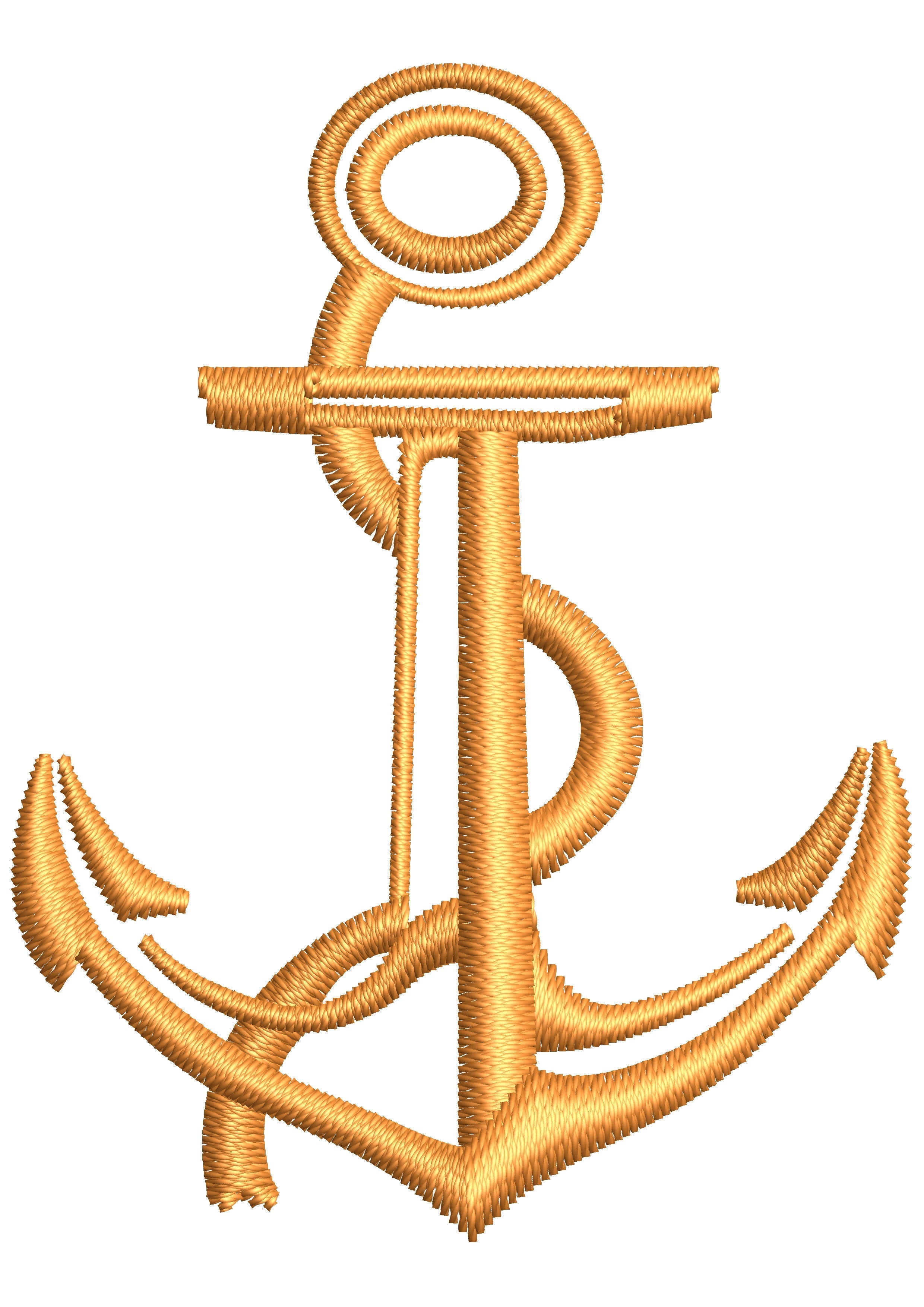 Navy Anchor Embroidery Design