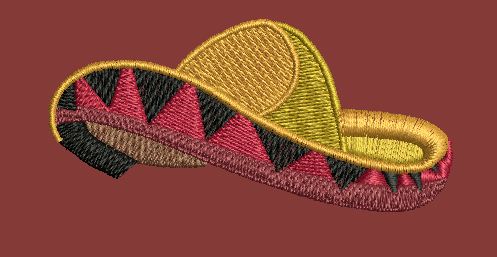 Geometric Brim Headwear Embroidery Design