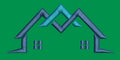 Green House Building Schematic Embroidery Design