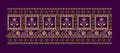 Paneled Floral Lace Border Embroidery Design