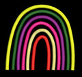 Stylized Rainbow Embroidery Design