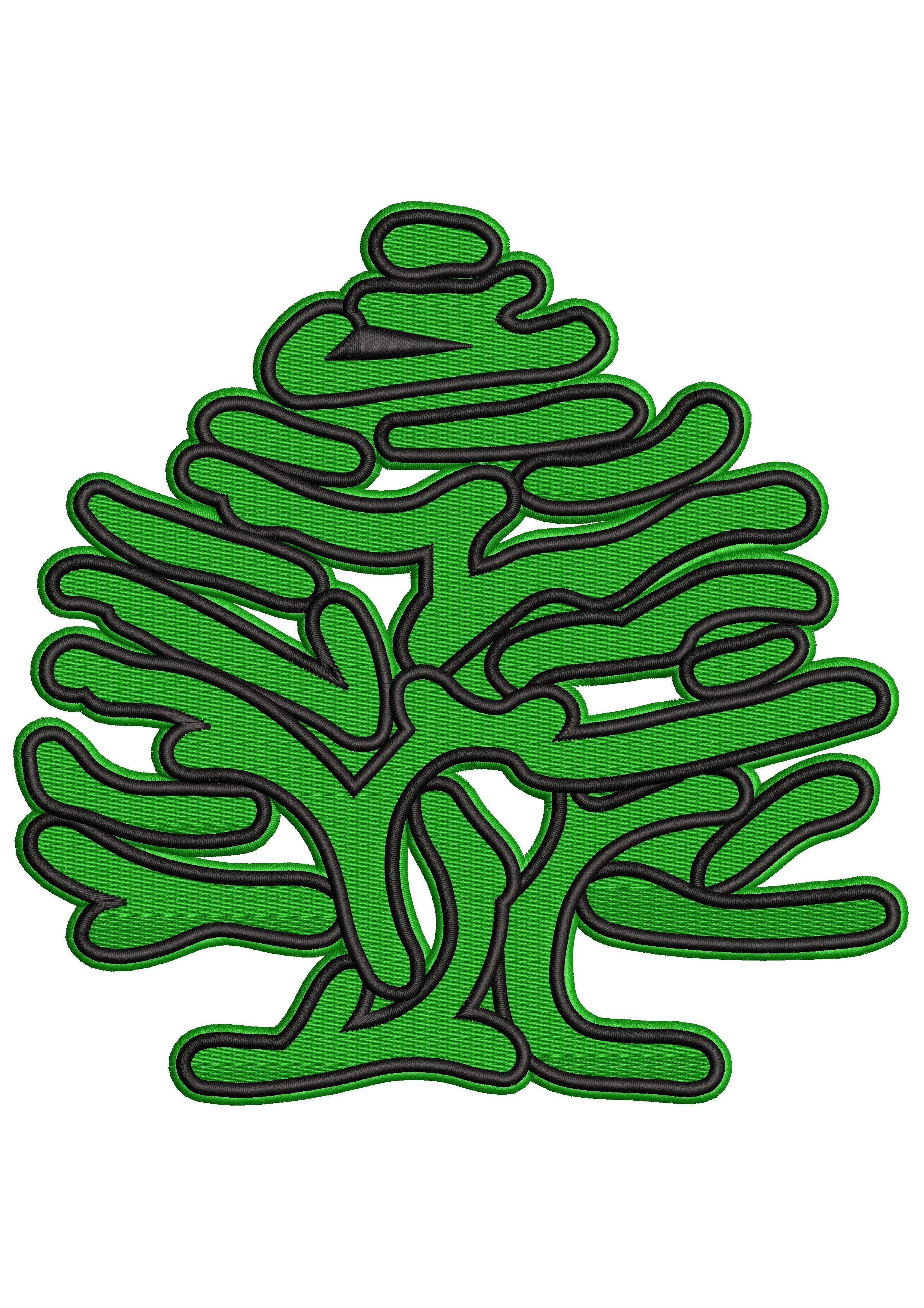 P Tree Embroidery Design