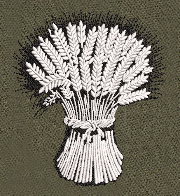 Harvest Wheat Sheaf Embroidery Design