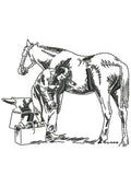 Horse Shoeman Embroidery Design