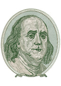 Benjamin Franklin Embroidery Design