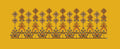 Floral Triangle Arch Border Yellow & Orange Embroidery Design