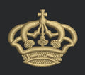 Light Brown Crown Embroidery Design