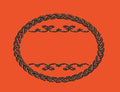 Floral Circle With Lines Embroidery Design