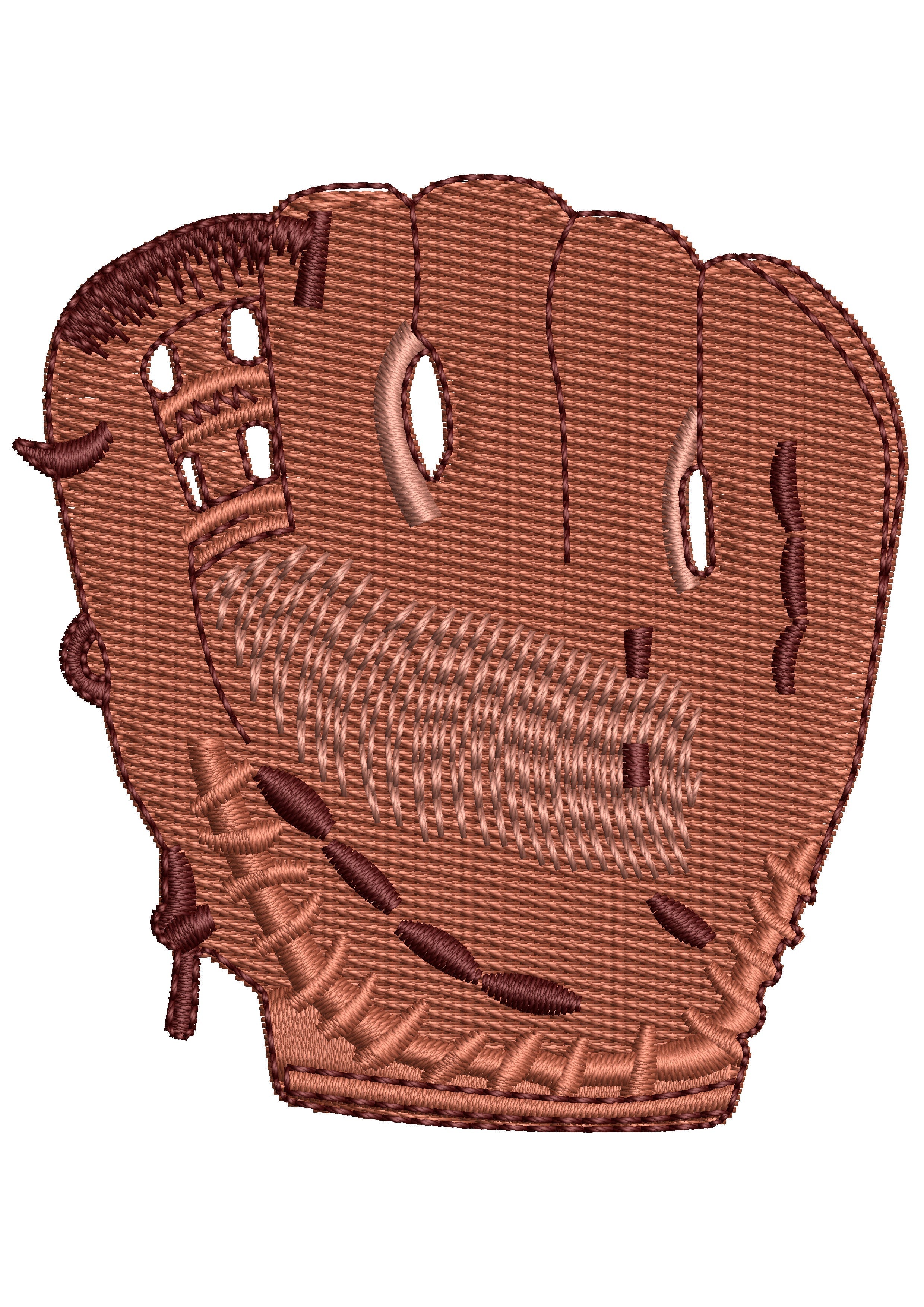 Baseball Glove Embroidery Design