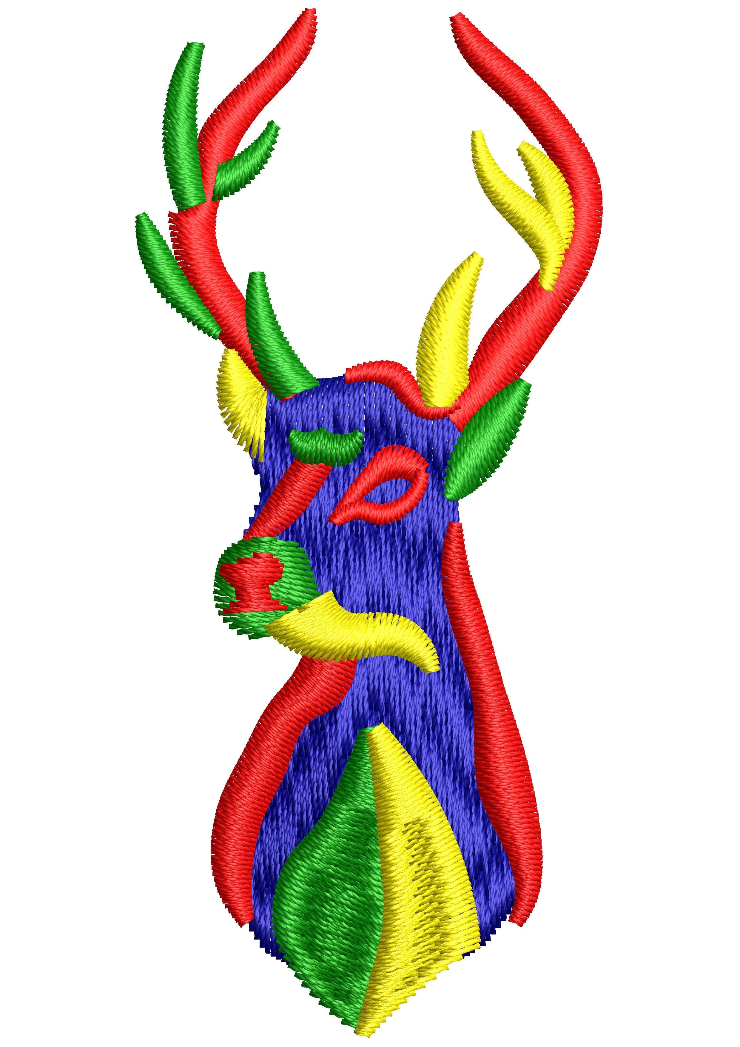 Multi Deer Embroidery Design