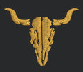 Bull Skull Embroidery Design