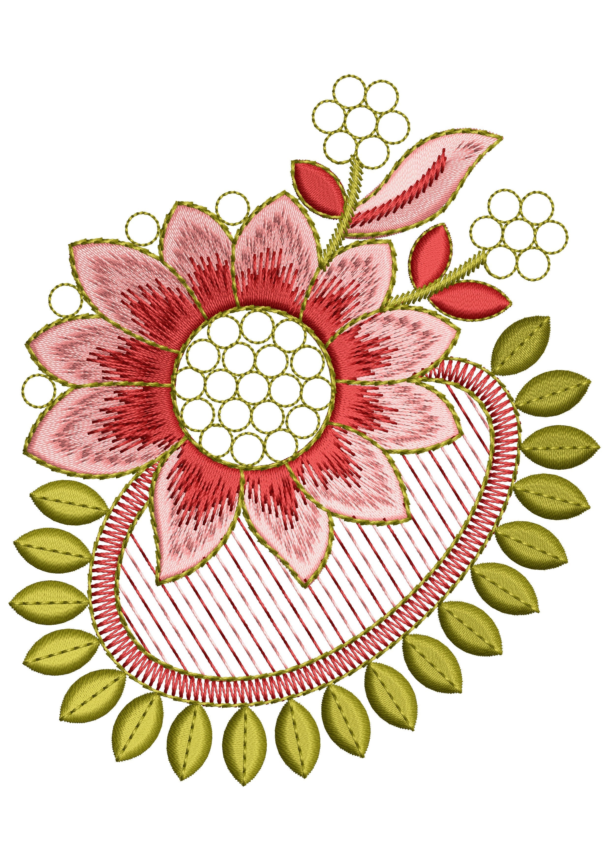 Sun Flower Embroidery Design