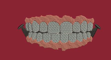 Dental Silhouette Embroidery Design