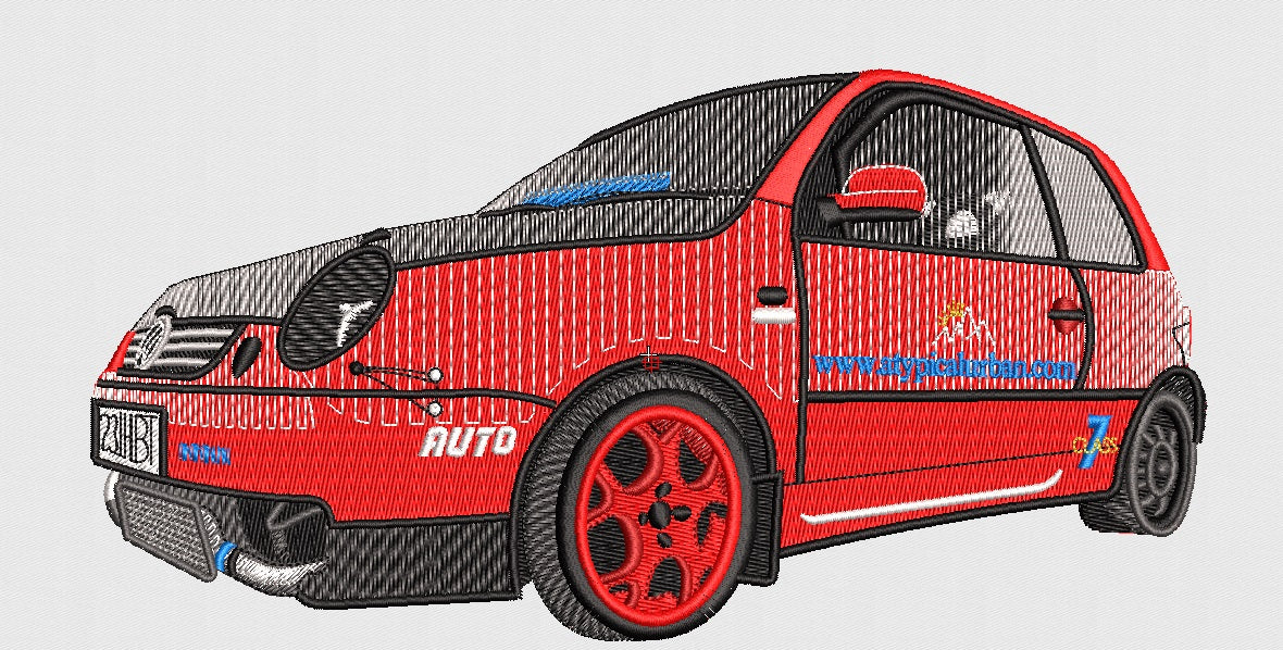 Car Embroidery Design