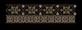 Diamond Lattice Floral Border Embroidery Design