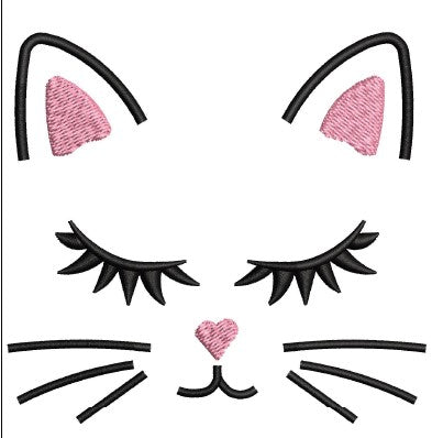 Cat Eyes Embroidery Design