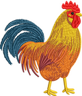 Cock Embroidery Design